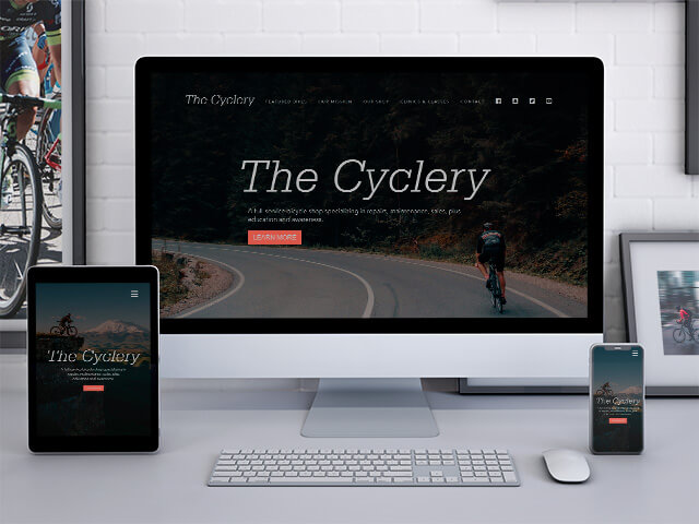 The Cyclery website thumbnail